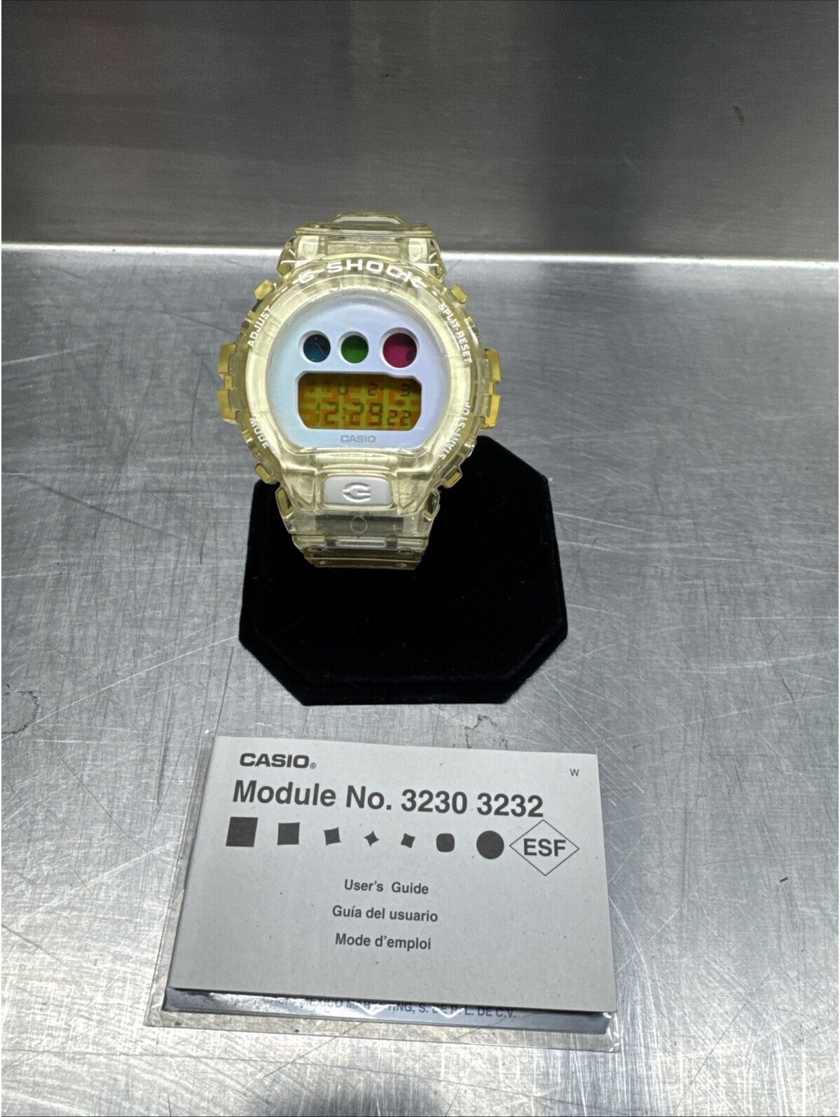 Casio GShock 3230 25th Anniversary Model Dw6900sp7jr Mens Clear Band Watch